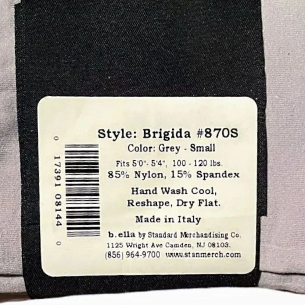𝅺b.ella Bella Brigida Footless Luxury Tights Small Grey Opaque Microfiber